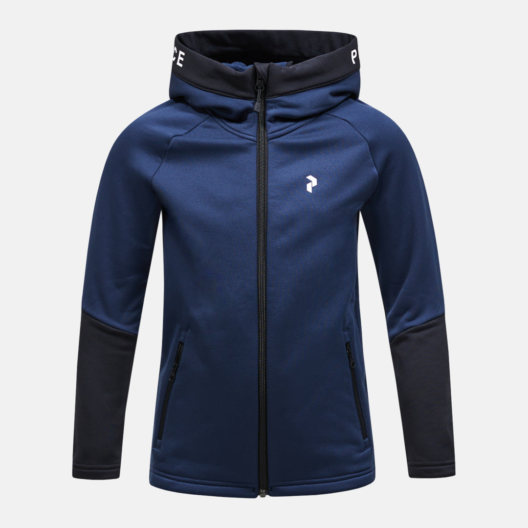 Jr Rider Zip Hood-BLUE SHADOW-BLACK