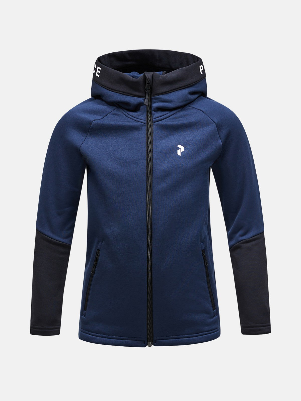 Jr Rider Zip Hood-BLUE SHADOW-BLACK