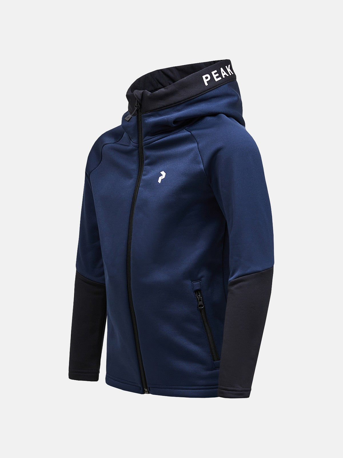 Jr Rider Zip Hood-BLUE SHADOW-BLACK