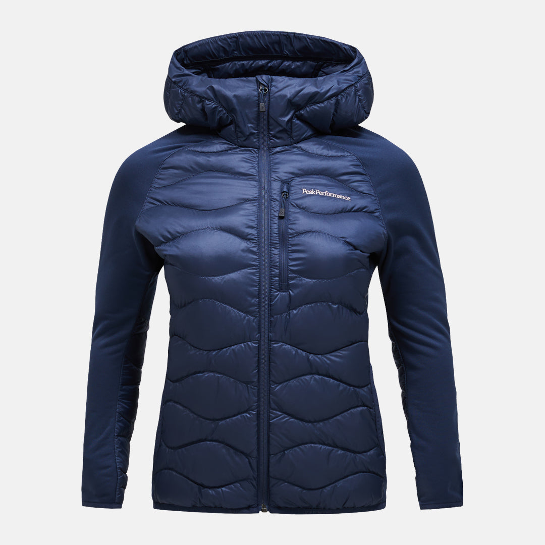 W Helium Down Hybrid Hood-BLUE SHADOW