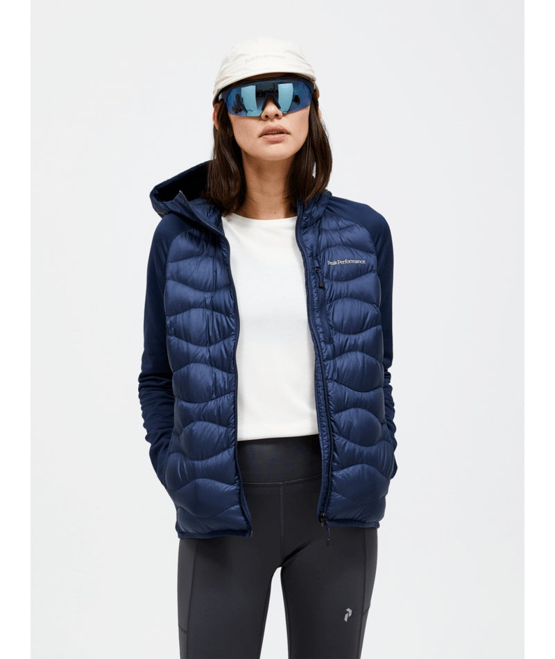 W Helium Down Hybrid Hood-BLUE SHADOW