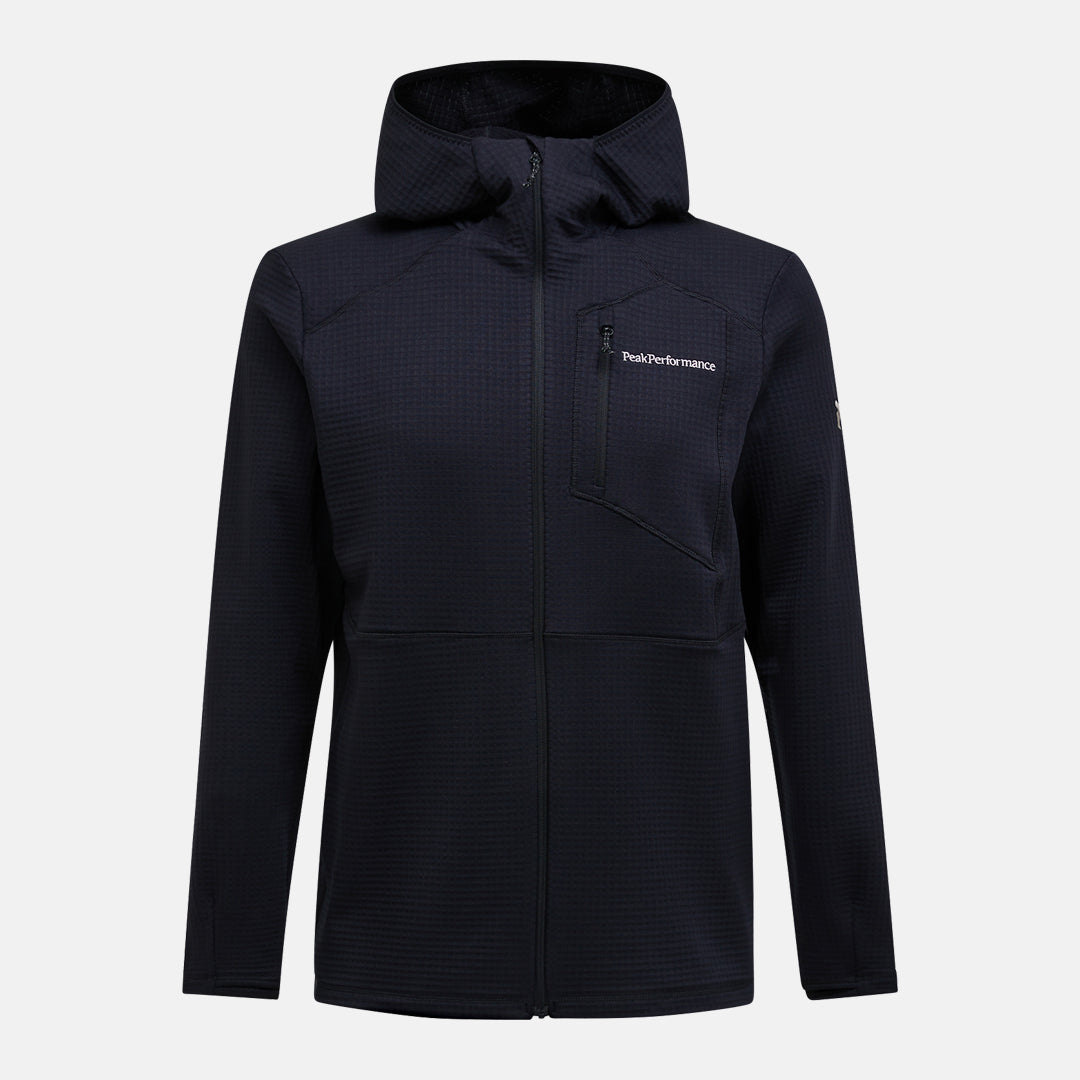 M Trail Polartec Zip Hood-BLACK