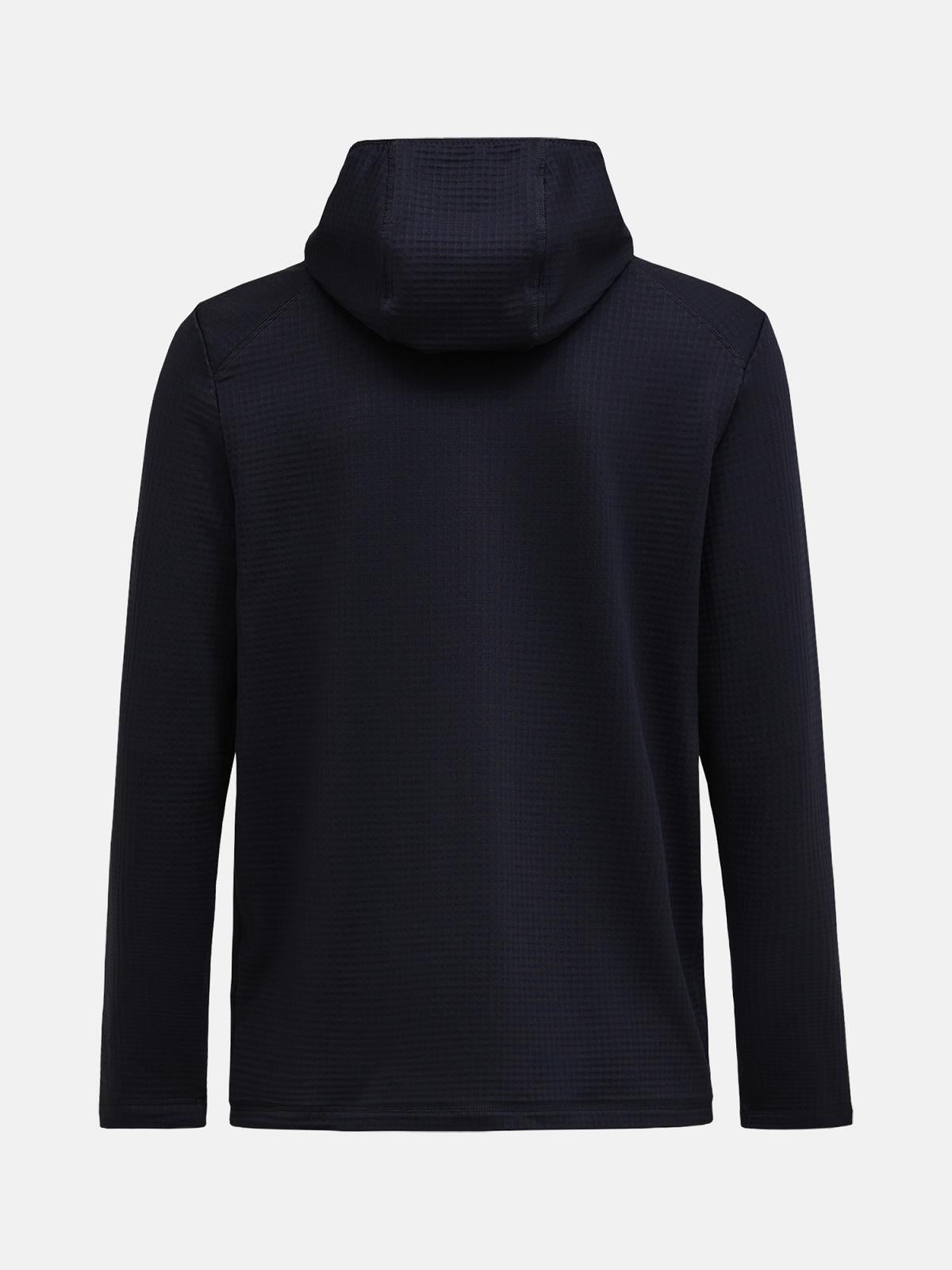 M Trail Polartec Zip Hood-BLACK