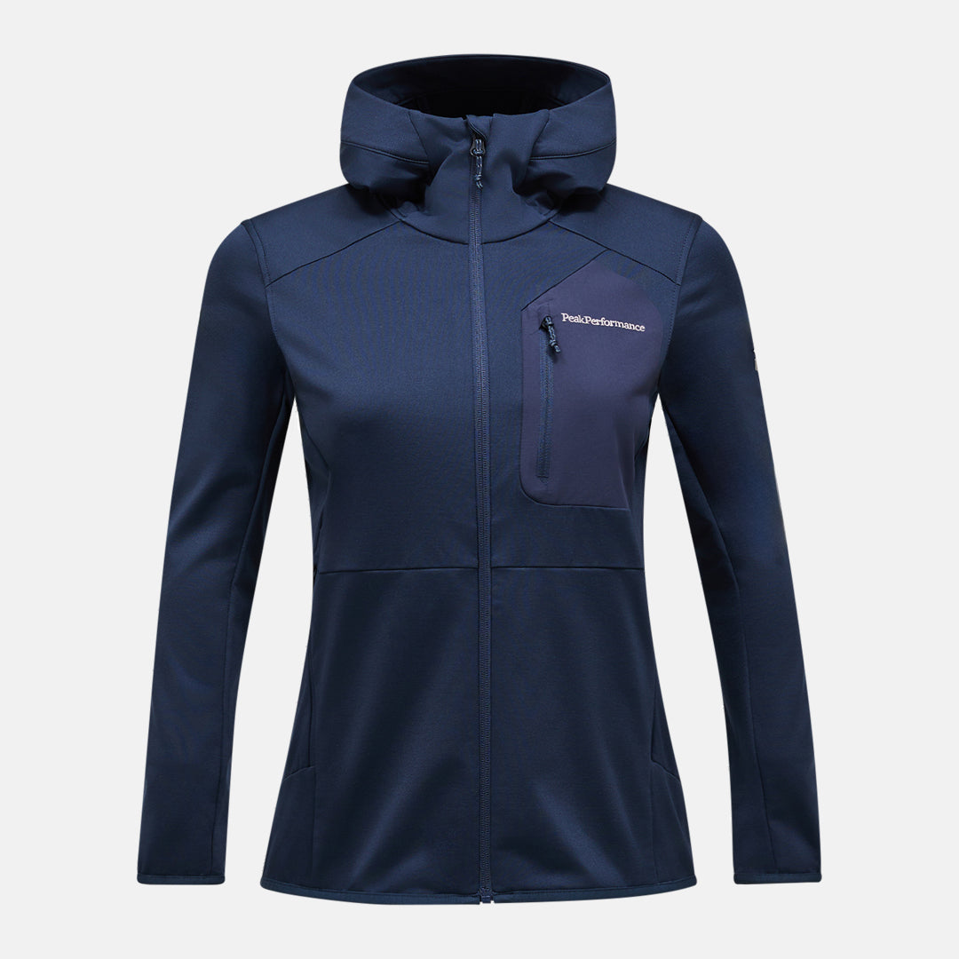 W Utility Light Zip Hood-BLUE SHADOW