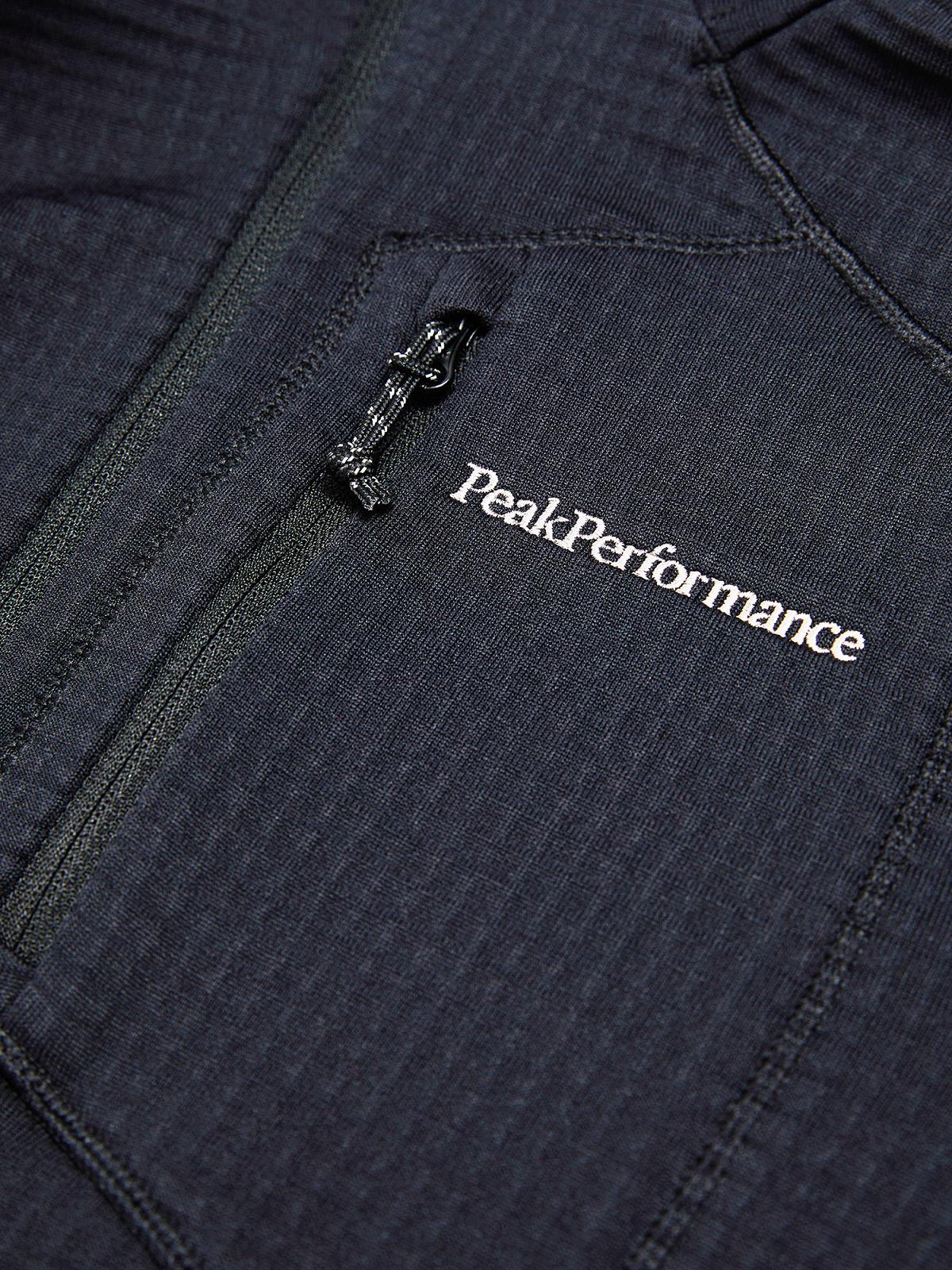W Trail Polartec Zip Hood-BLACK