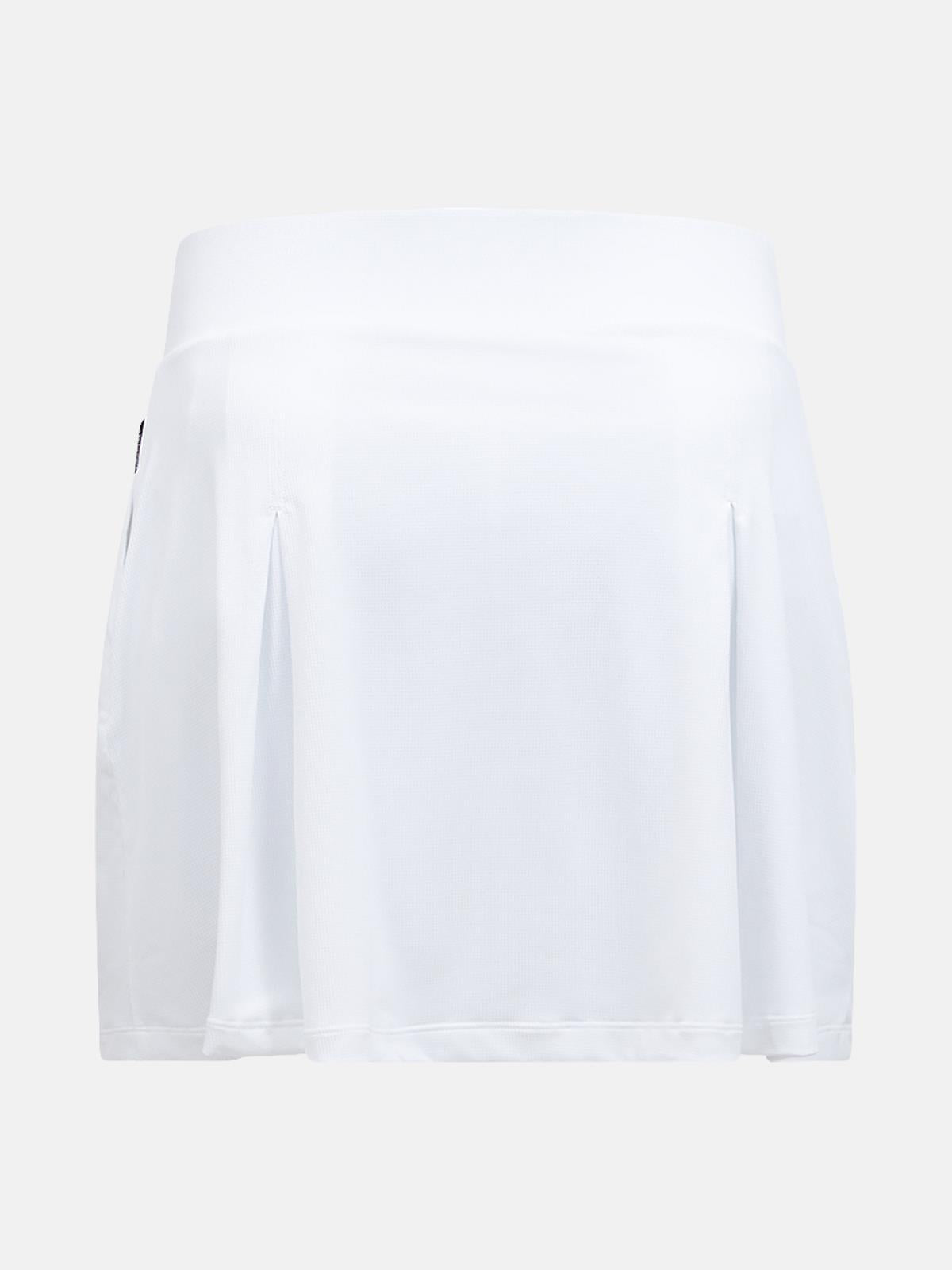 W Pleated Skirt-WHITE