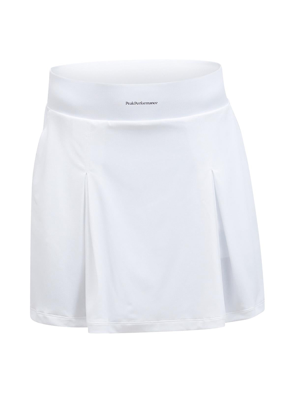 W Pleated Skirt-WHITE