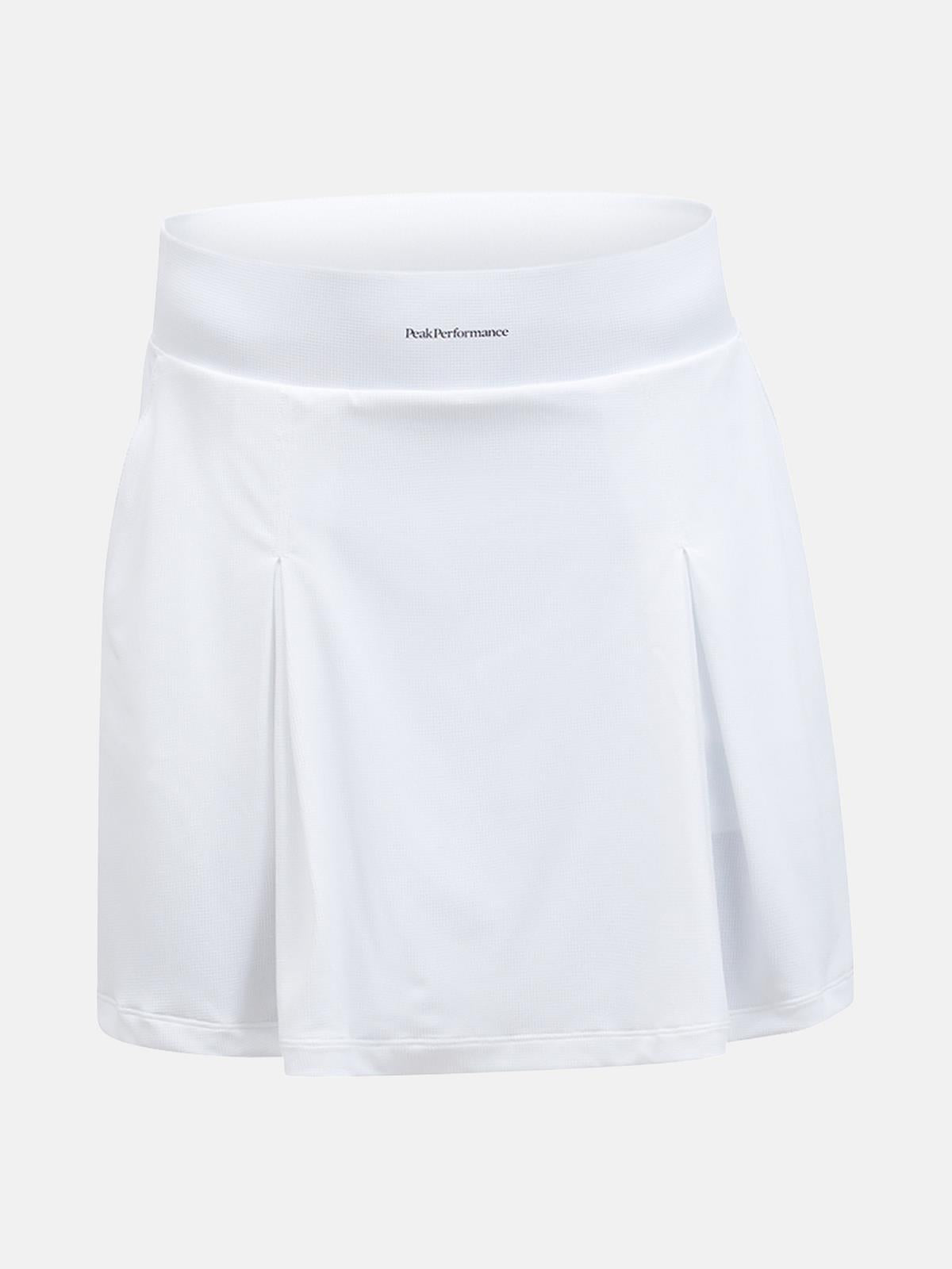 W Pleated Skirt-WHITE