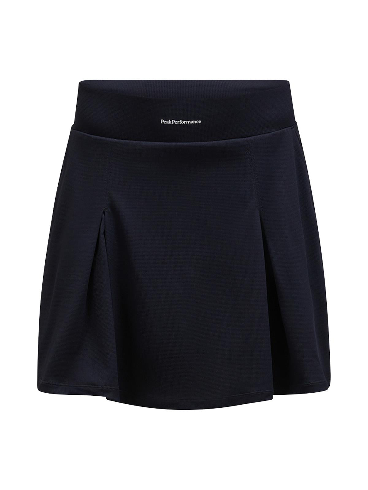 W Pleated Skirt-BLACK