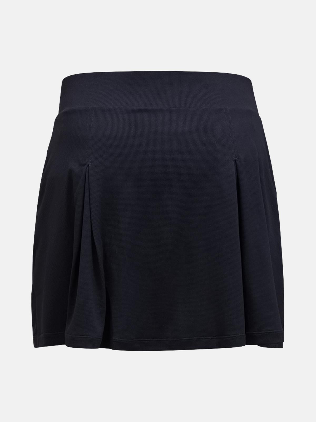 W Pleated Skirt-BLACK