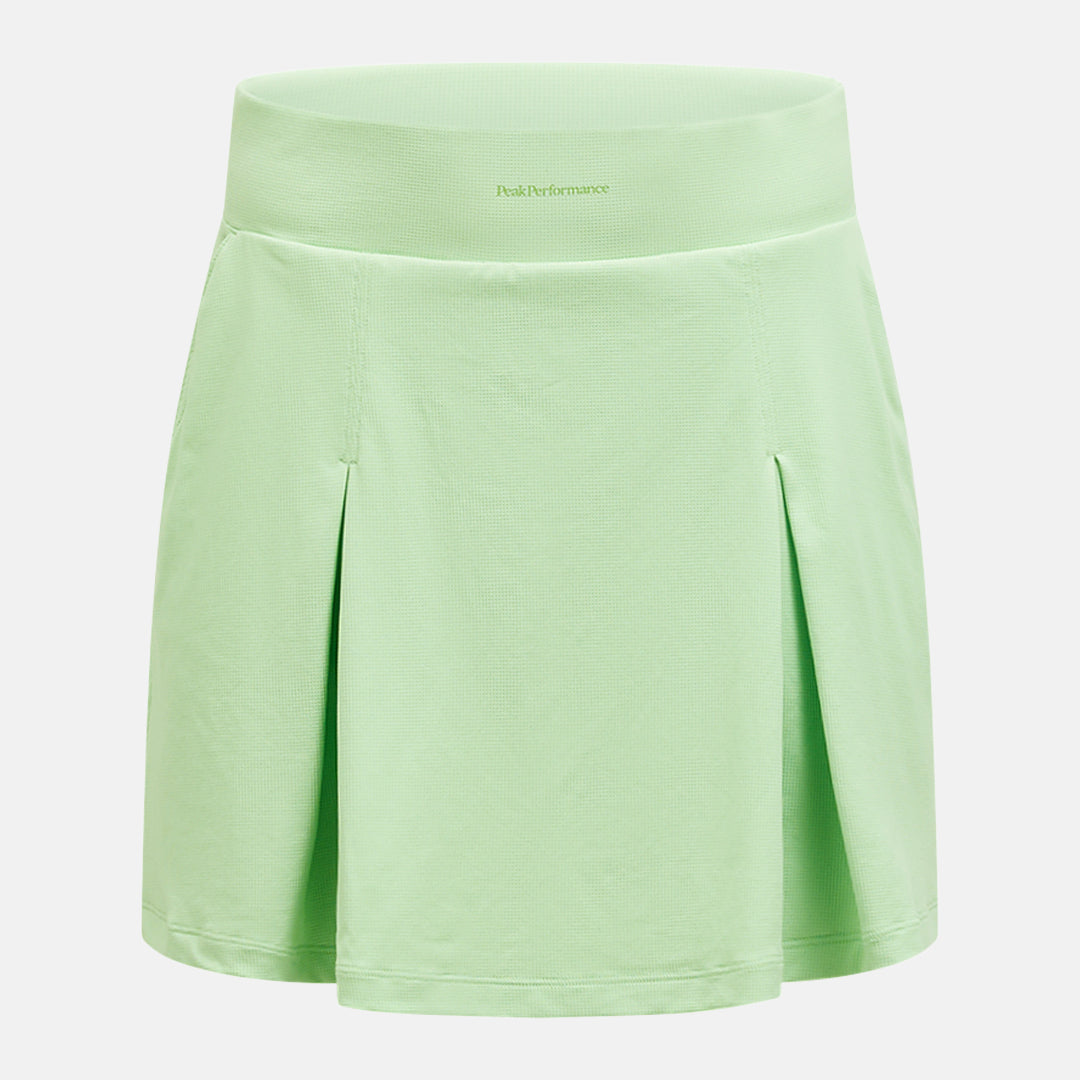W Pleated Skirt-VIVID GREEN
