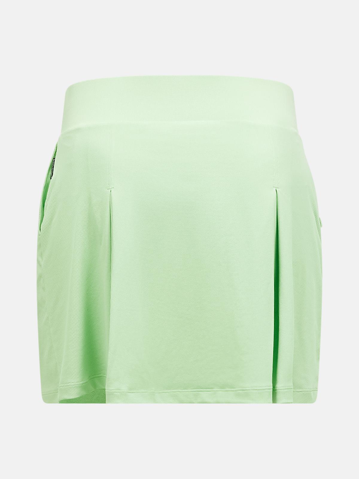 W Pleated Skirt-VIVID GREEN