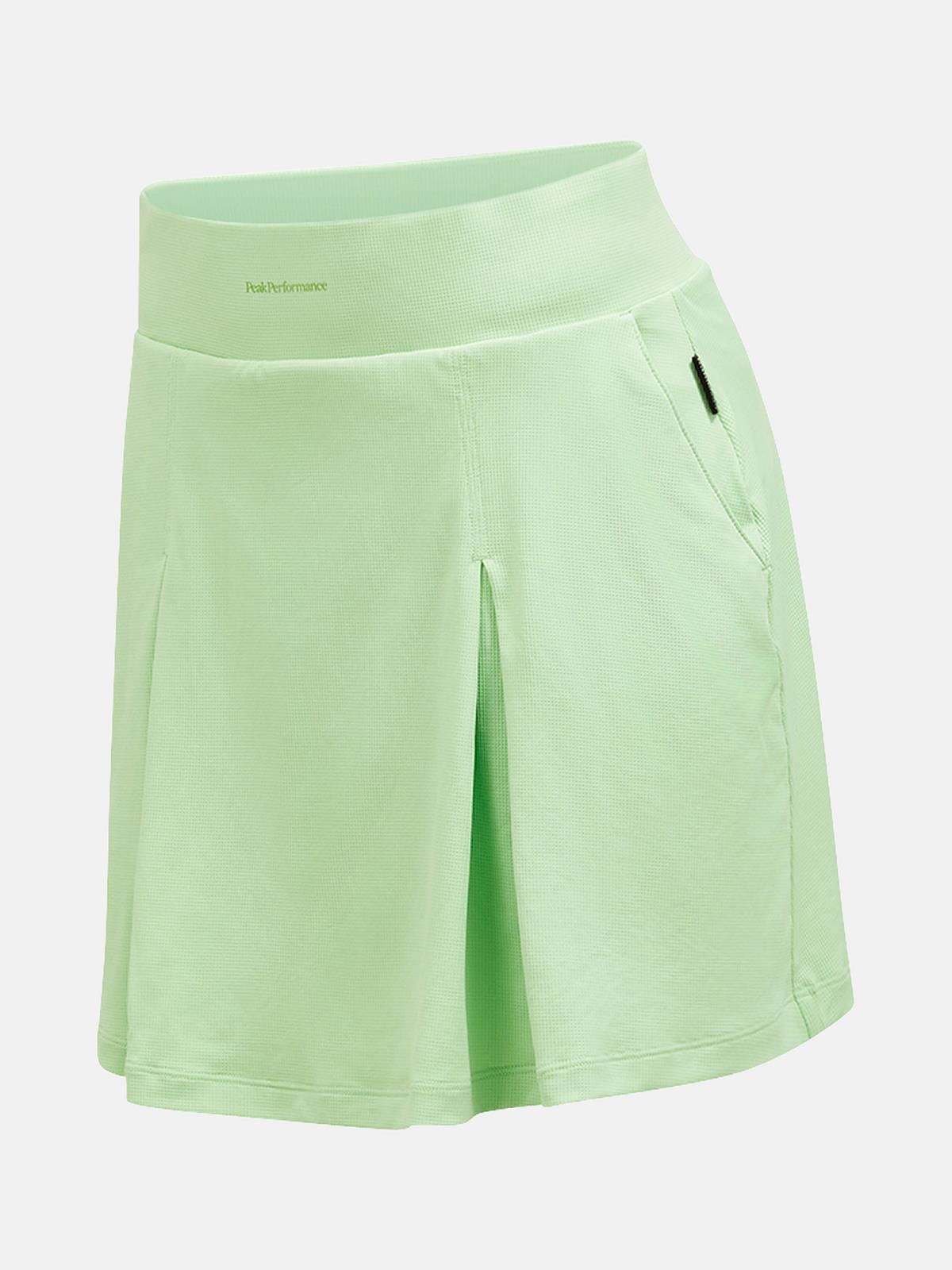 W Pleated Skirt-VIVID GREEN