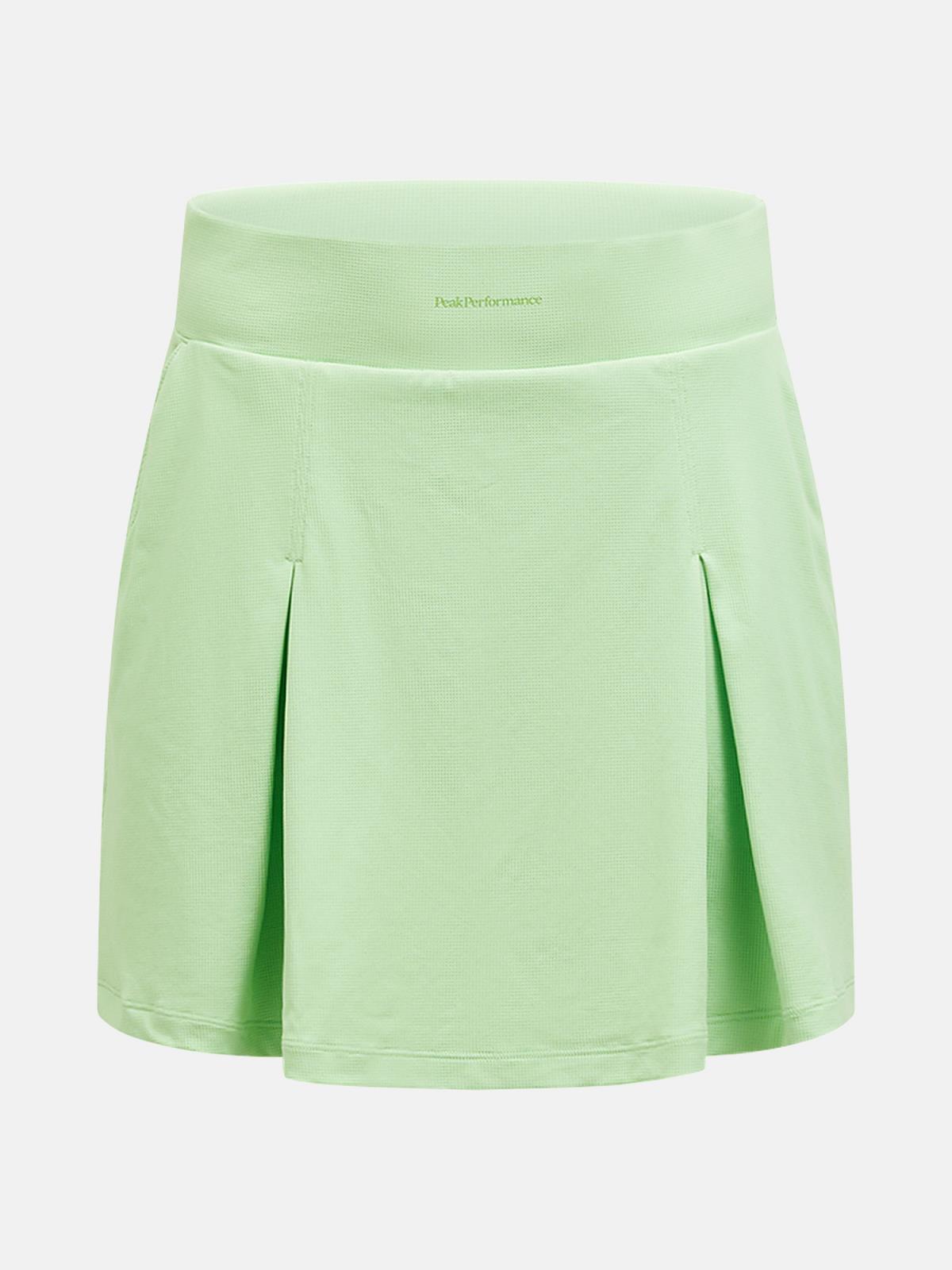 W Pleated Skirt-VIVID GREEN