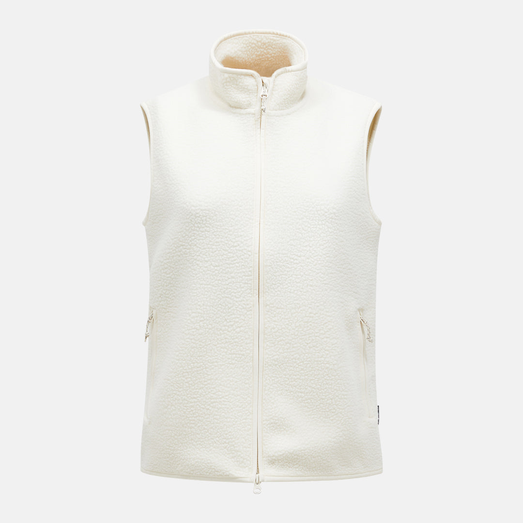 W Pile Vest-VINTAGE WHITE