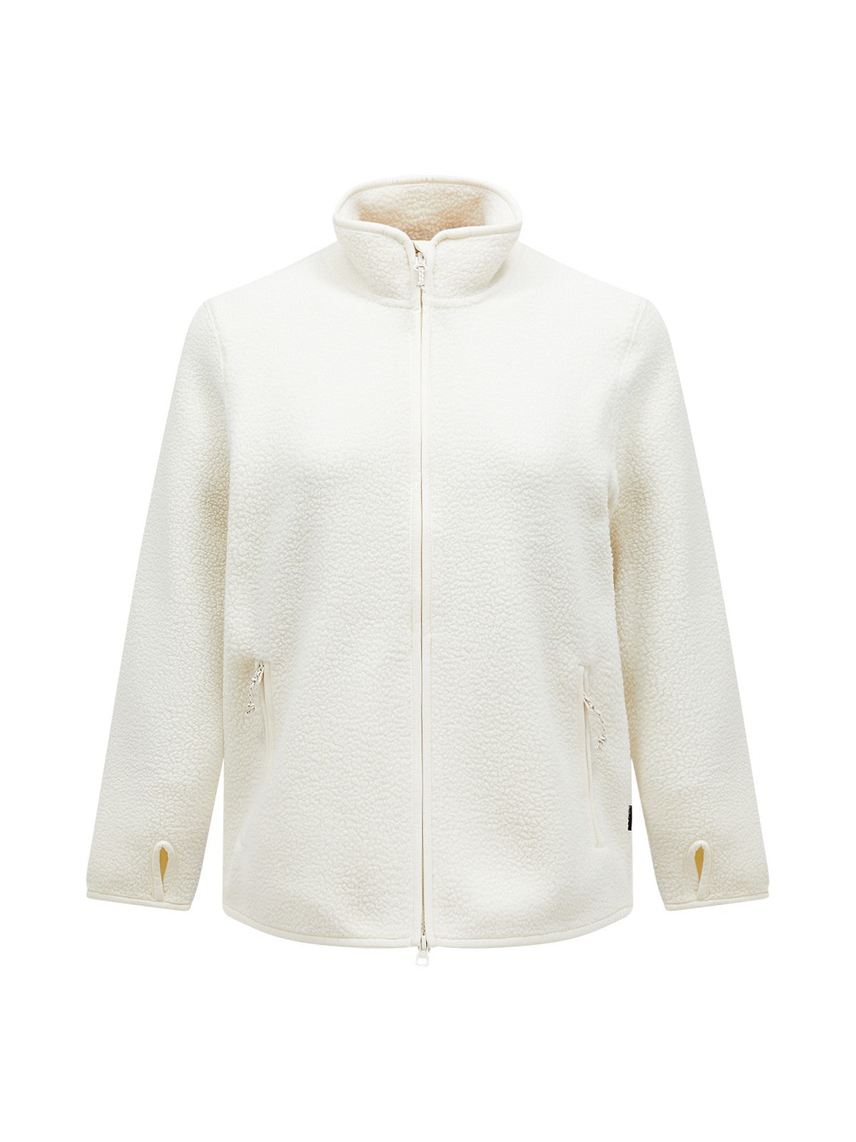 W Pile Zip Jacket-VINTAGE WHITE