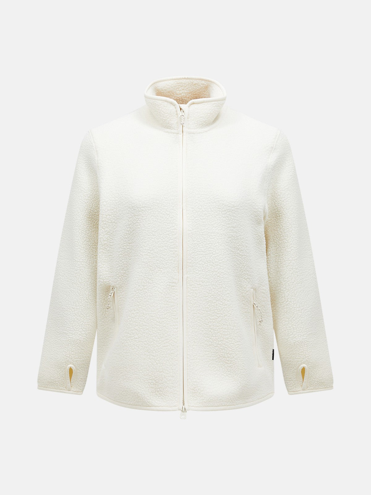 W Pile Zip Jacket-VINTAGE WHITE