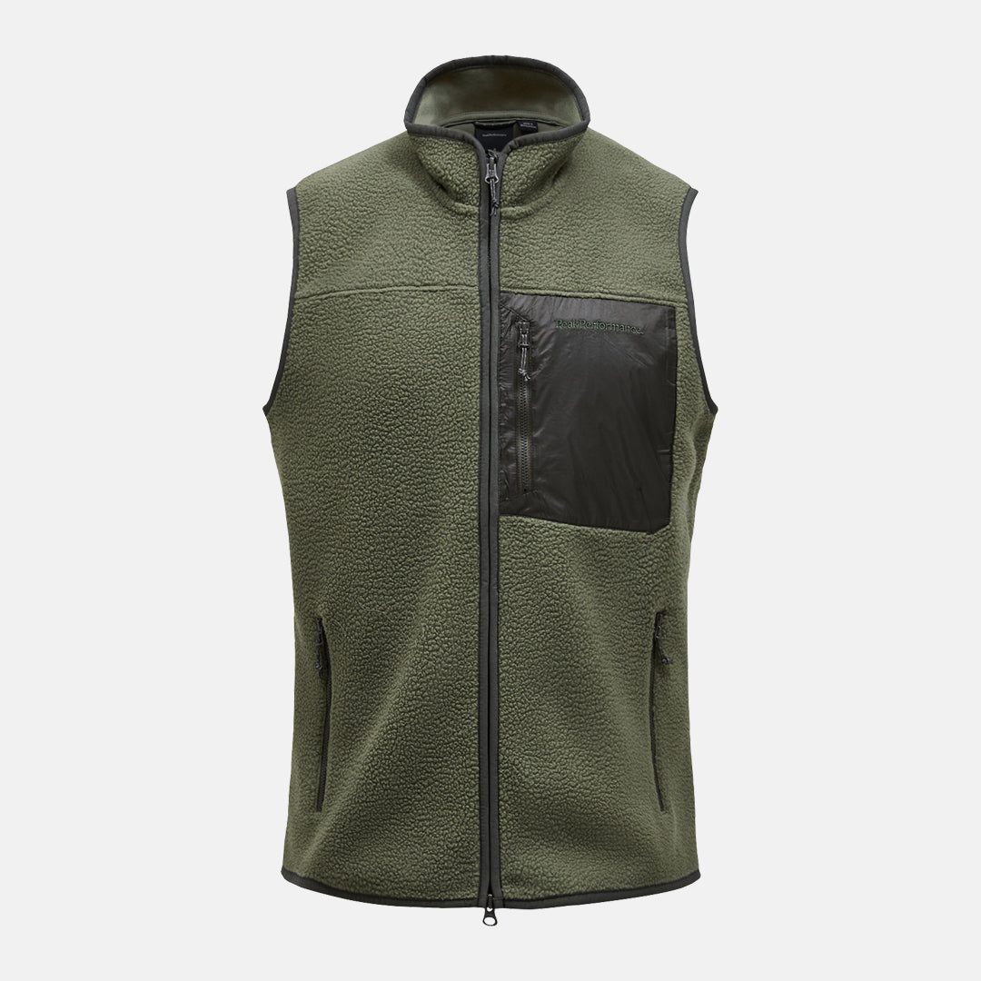 M Pile Vest-PINE NEEDLE