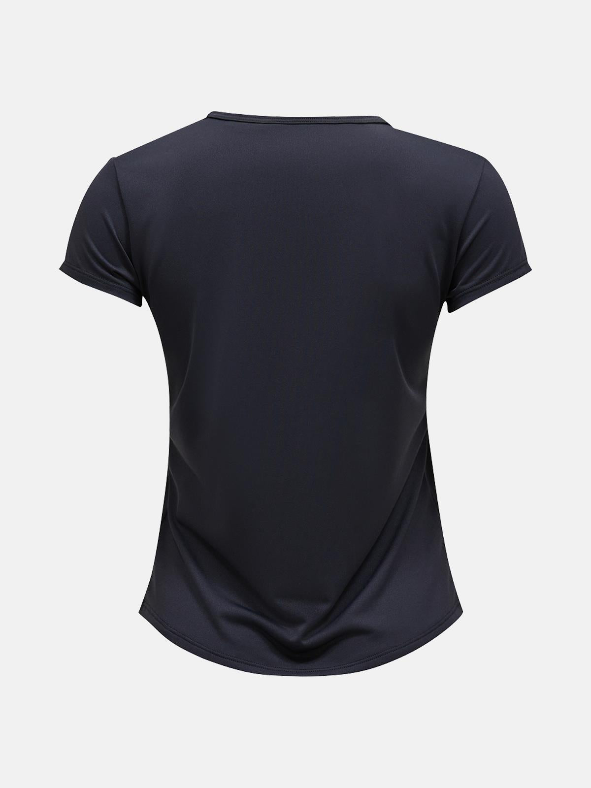 W Active Slim SS Tee-BLACK