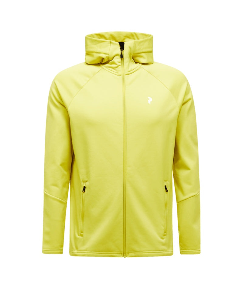 Rider Essentials Midlayer Zip Hood Men Canary Lime
