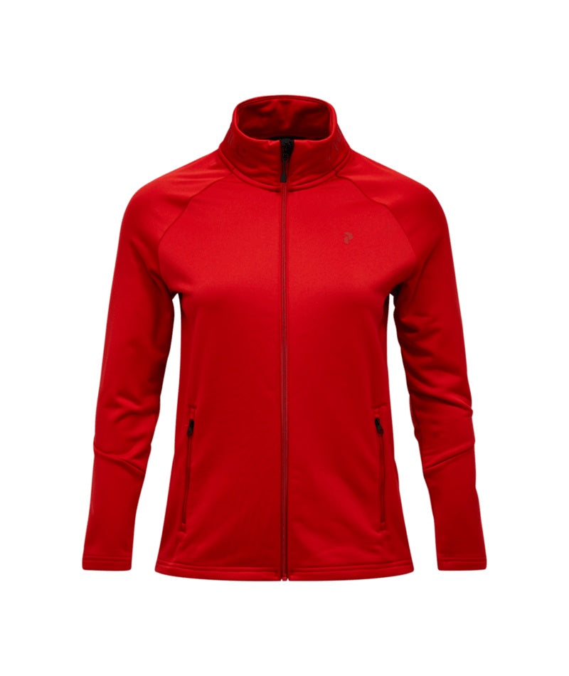 Rider Essentials Midlayer Zip Jacket Women Red Pompeian