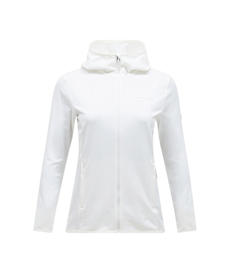 Light Zip Hood Women Offwhite