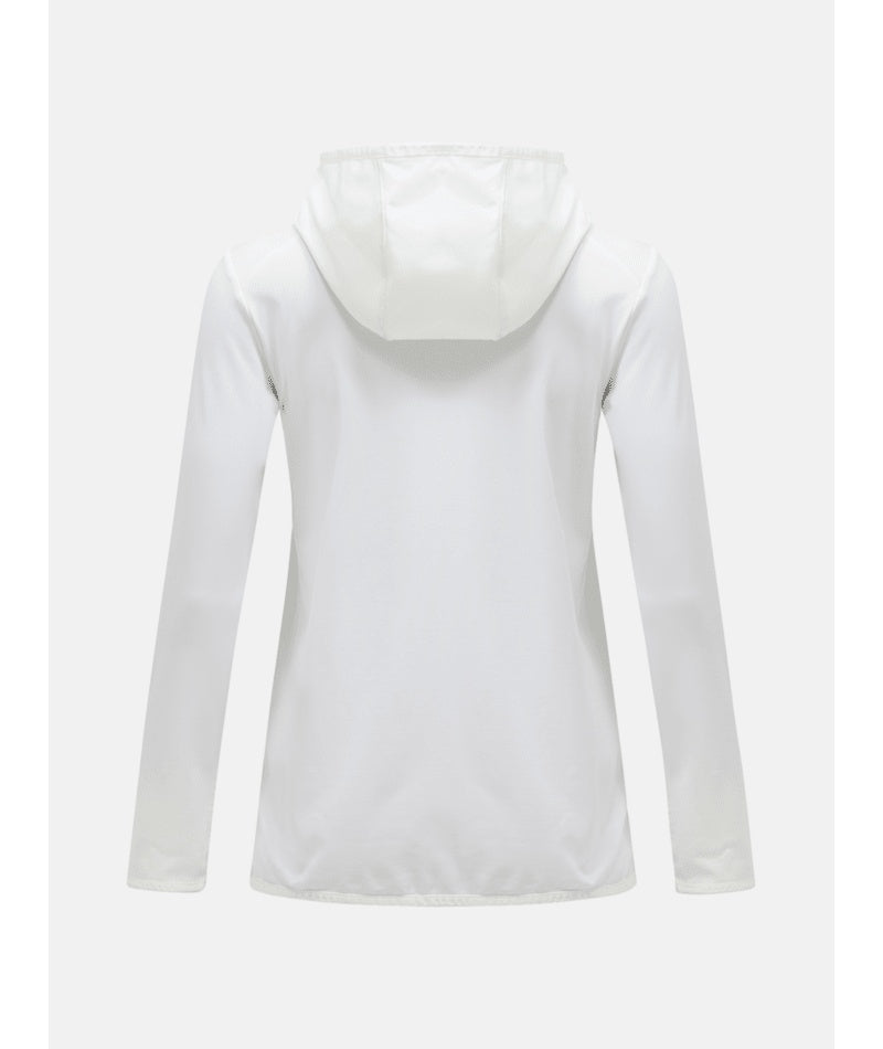 Light Zip Hood Women Offwhite