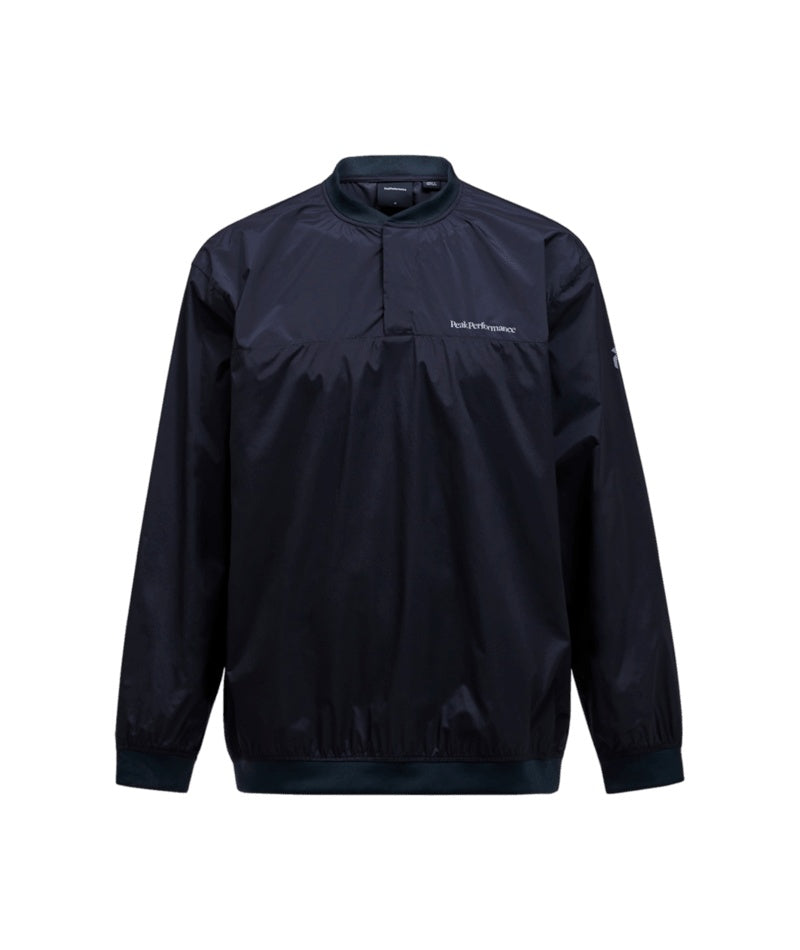 Half Buttoned Wind Crew Men Black