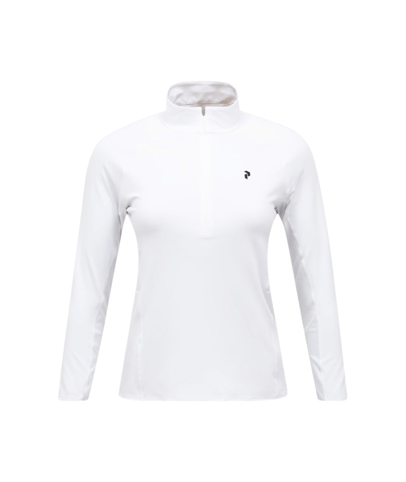 Core Half Zip Baselayer Women White
