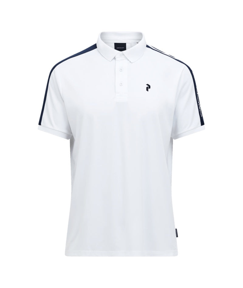 Player Polo Men White Bleu Shadow