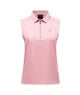 Comfort Zip Sleeveless Polo Women Warm Blush