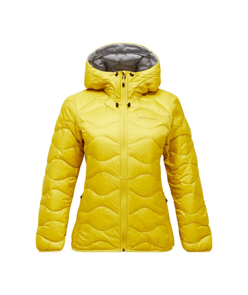 Helium Down Hood Jacket Women Canary Lime Summit Smoke