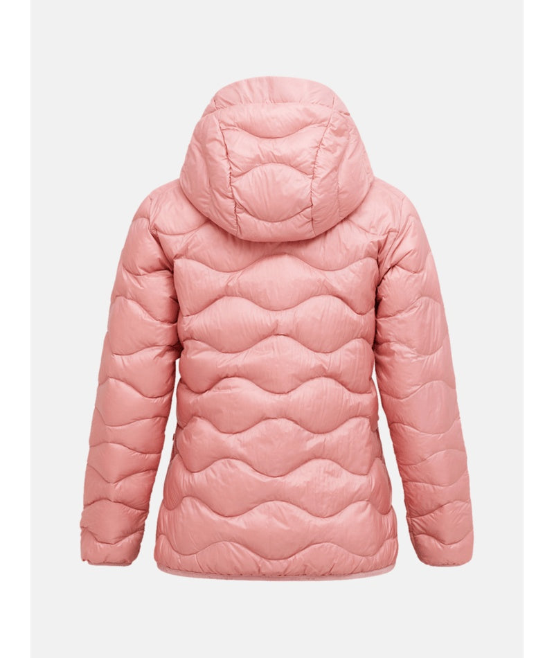 Helium Down Hood Jacket Women Warm Blush Red Pompeian