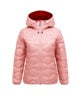 Helium Down Hood Jacket Women Warm Blush Red Pompeian