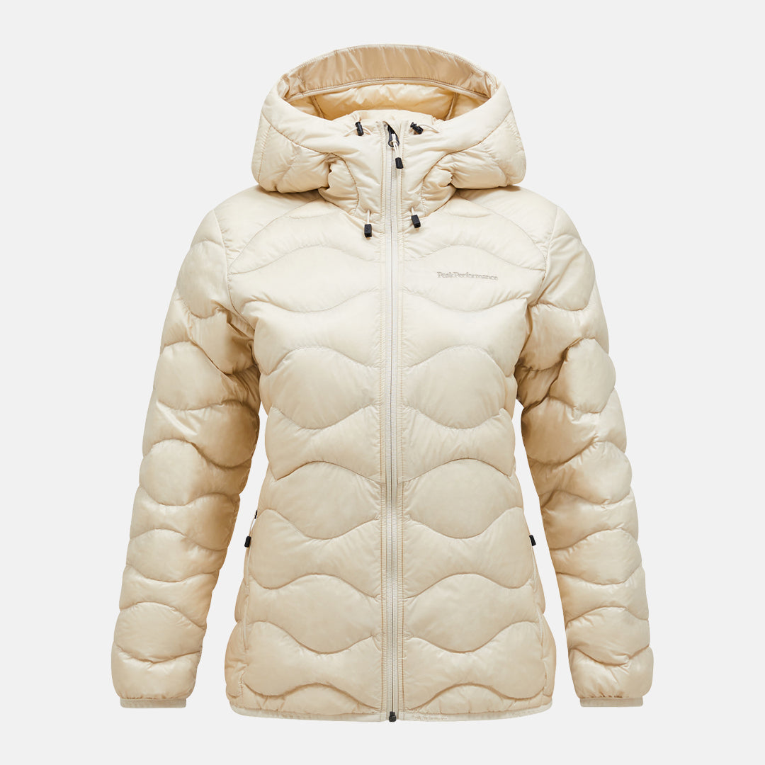 Helium Down Hood Jacket Women Sand Fog