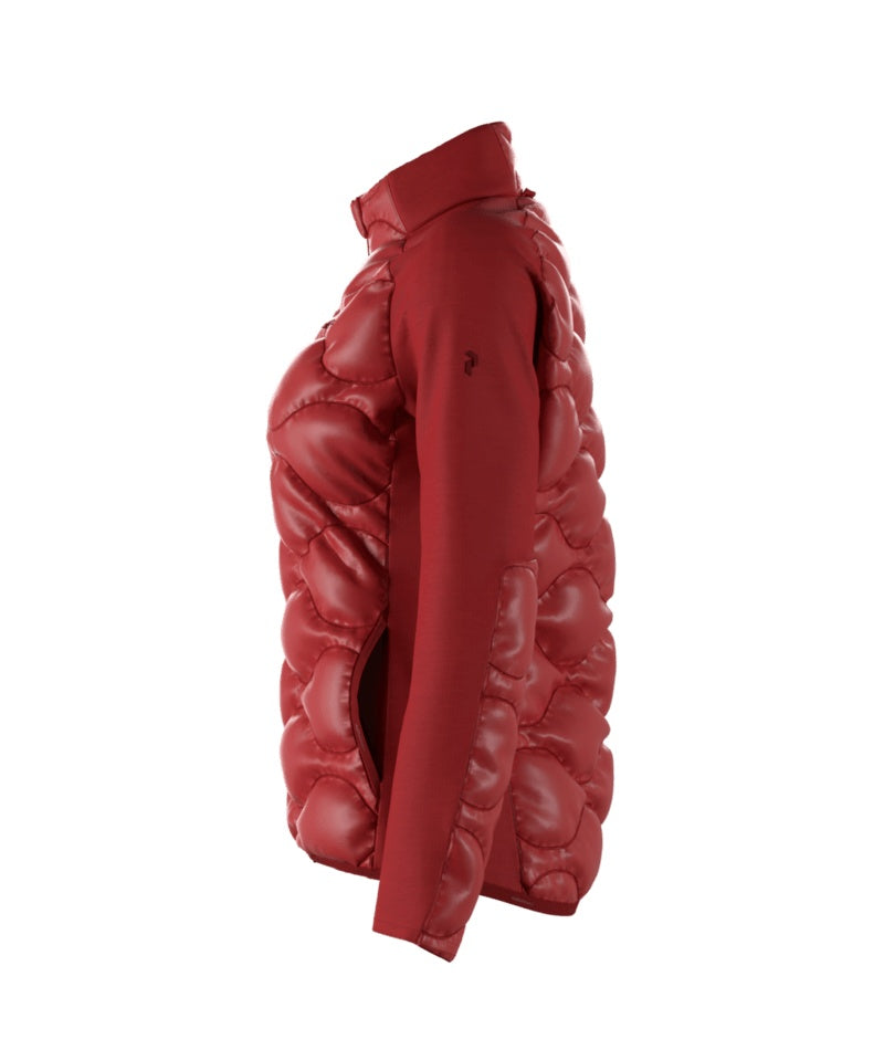 Helium Hybrid Down Jacket Women Red Pompeian