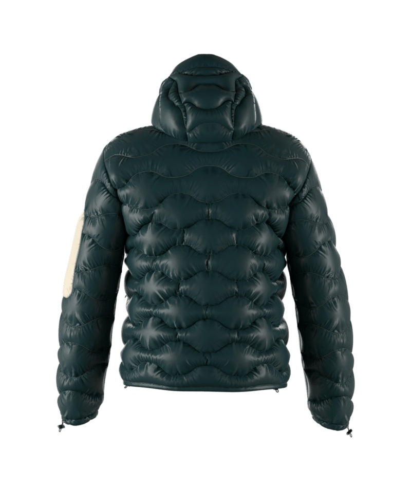 Helium Utility Down Hood Jacket Men Ponderosa Pine Sand Fog