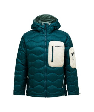 Helium Utility Down Hood Jacket Men Ponderosa Pine Sand Fog