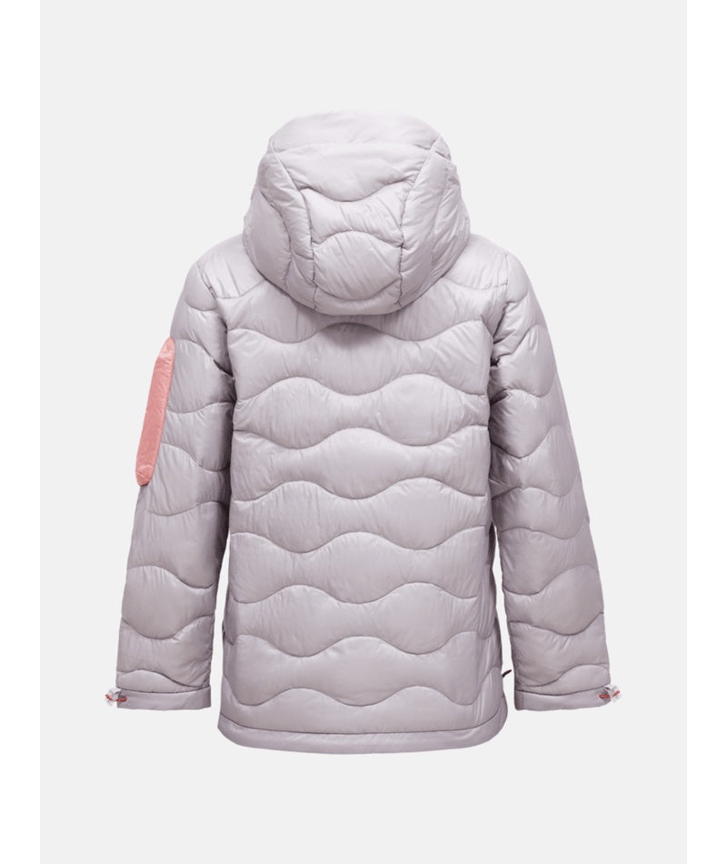 Helium Utility Down Hood Jacket Women Misty Lavender Canary Lime