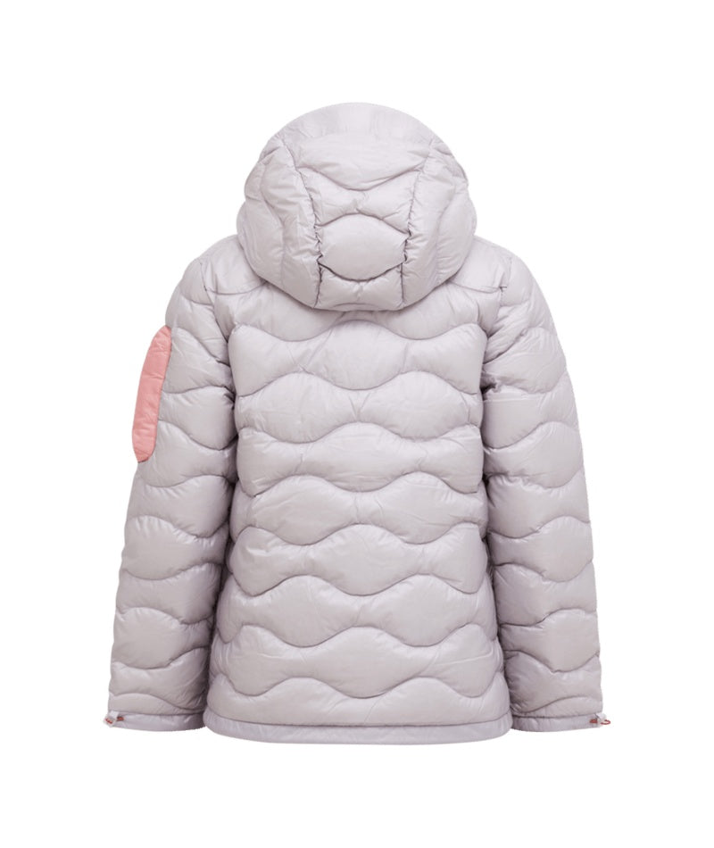 Helium Utility Down Hood Jacket Women Misty Lavender Canary Lime