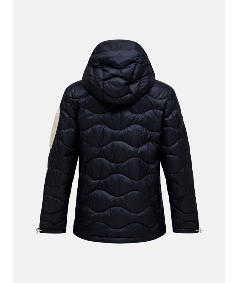 Helium Utility Down Hood Jacket Women Black Sand Fog