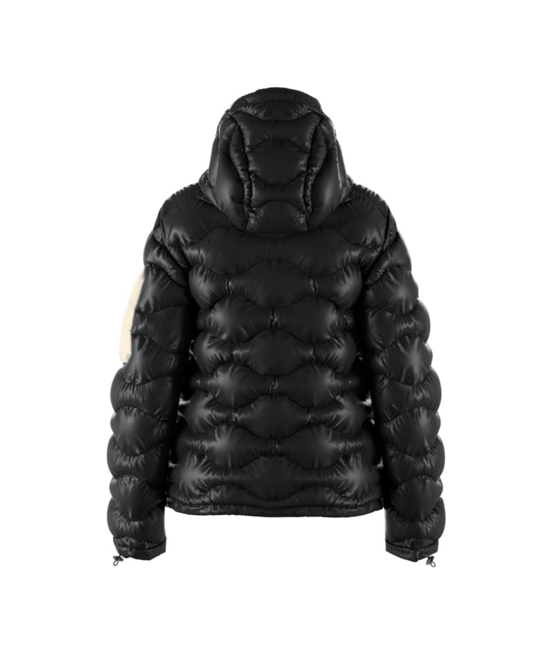 Helium Utility Down Hood Jacket Women Black Sand Fog