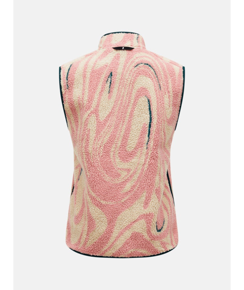 Graphic Pile Vest Women TOPO