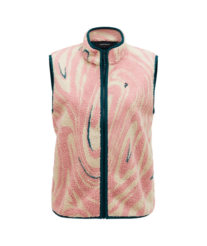 Graphic Pile Vest Women TOPO