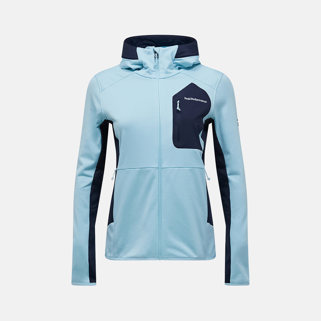 W Utility Light Zip Hood-SNOWMELT-BLUE S