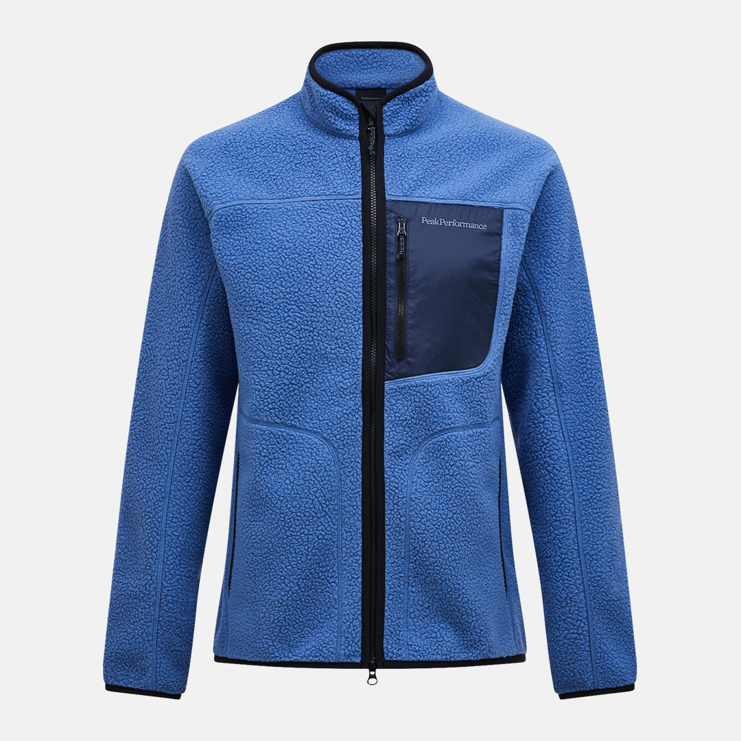 M NatureRush Pile Zip Jac-SUMMIT SKY-BLU