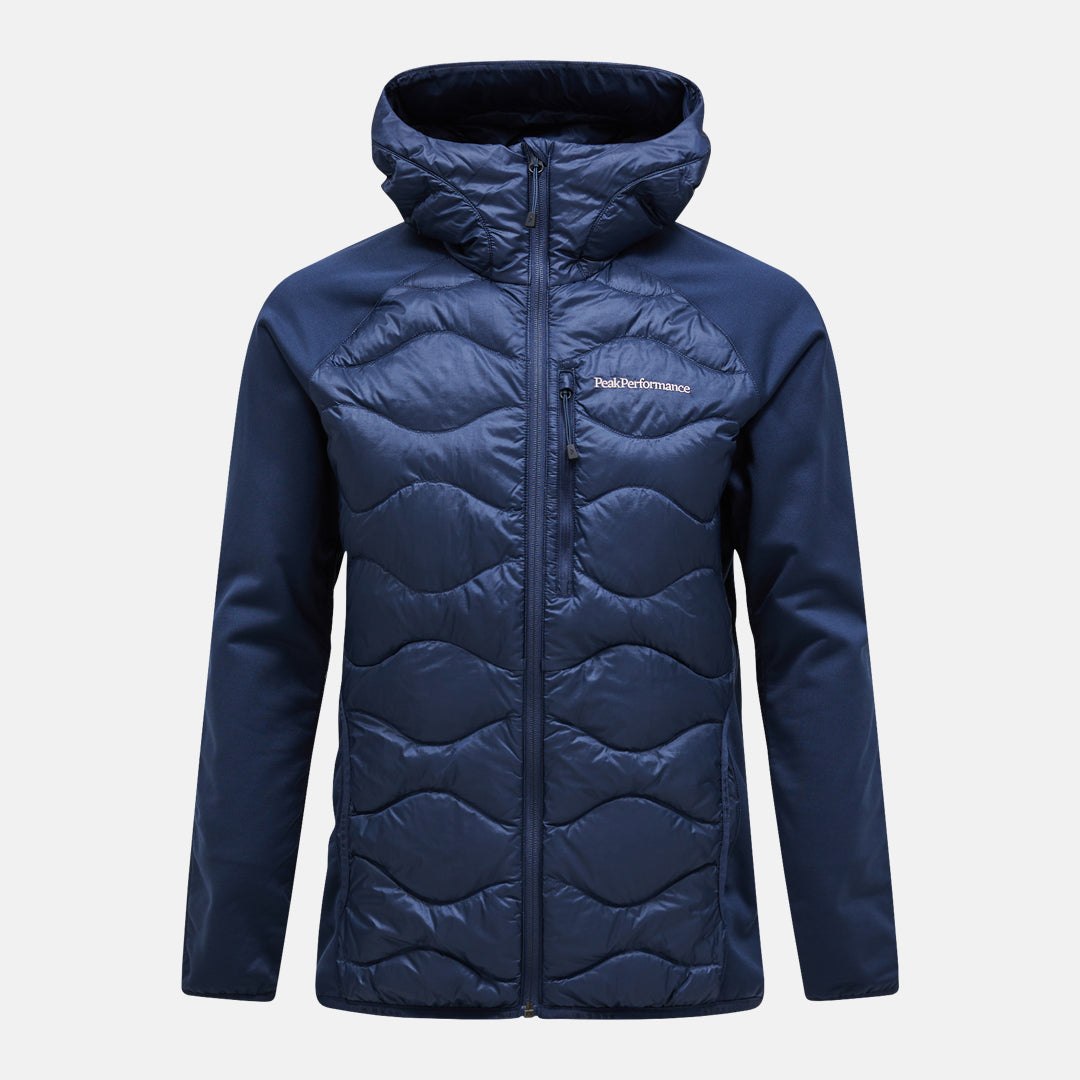 M HELIUM DOWN HYBRID HOOD JACKET BLEU SHADOW