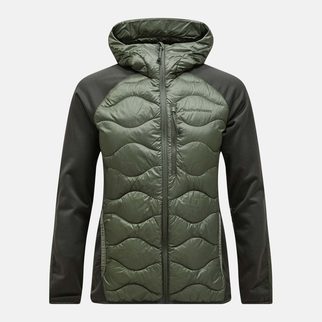 M Helium Down Hybrid Hood-OLIVE EXTREME