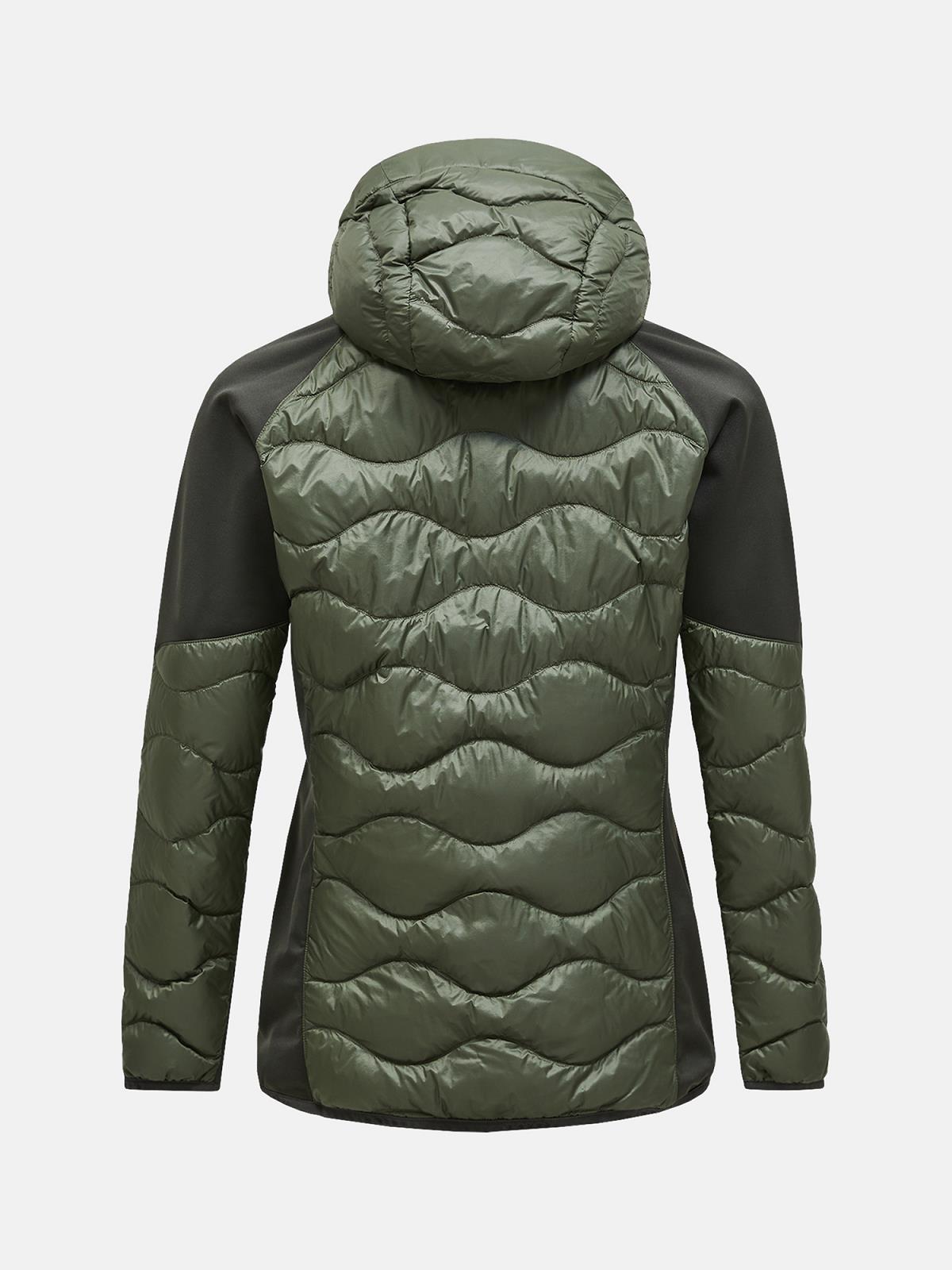 M Helium Down Hybrid Hood-OLIVE EXTREME