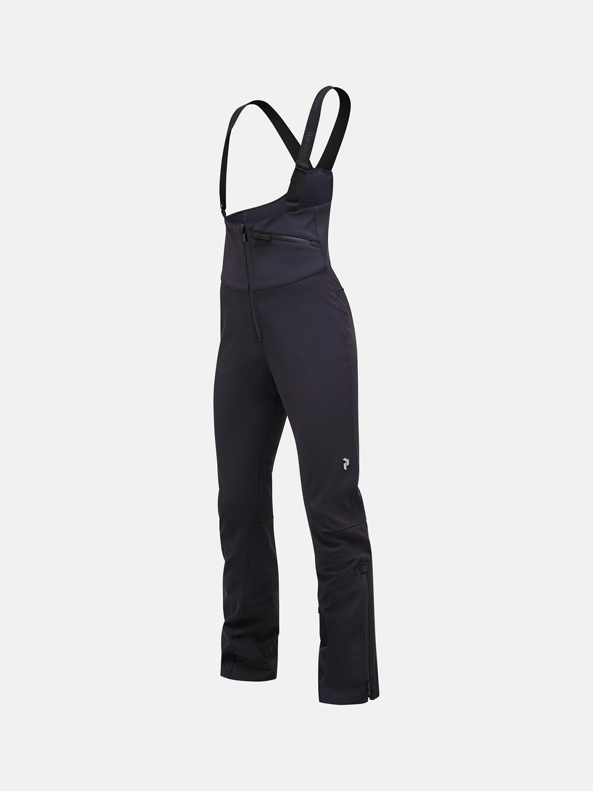 W Stretch Bib Pants-BLACK